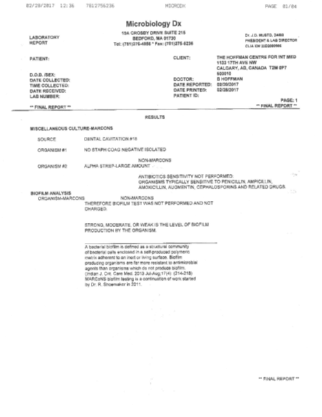 Microbiology Dx report