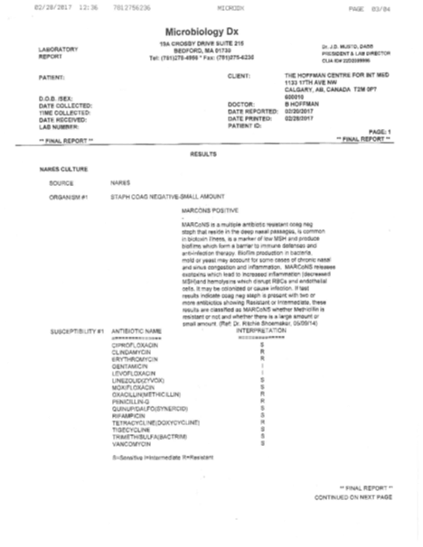 Microbiology Dx report